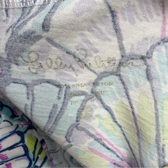 Lilly Pulitzer Oh Shello T shirt quarter sleeve women’s shift dress size XS - Picture 6 of 6